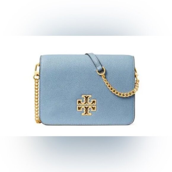 NWT RARE Luxury Classic Minimalist Preppy Authentic Tory Burch Blue Crossbody